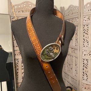 Redneck Woman “Jus Sayin!” Printed Camo Silver 3D Buck Buckle